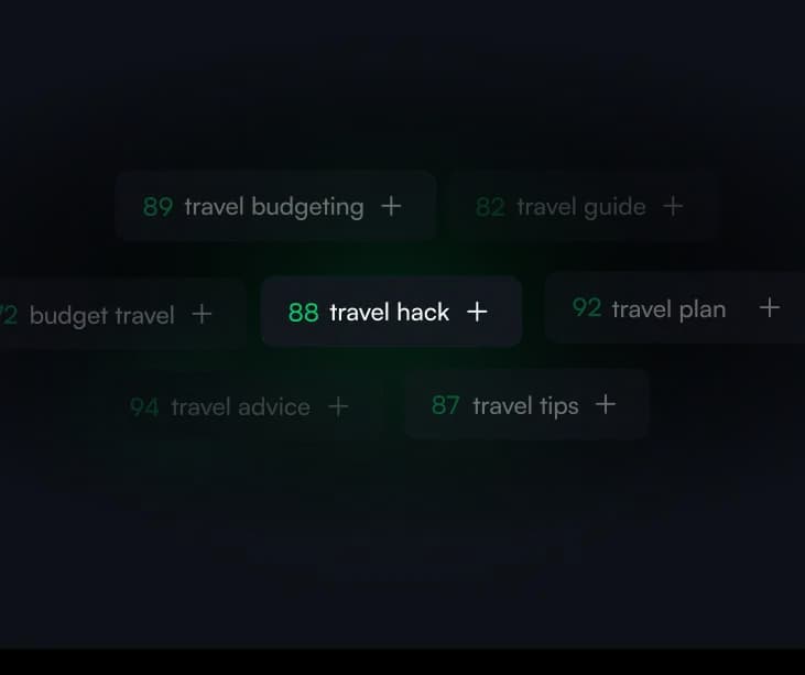 vidIQ scored tag suggestions for a travel video