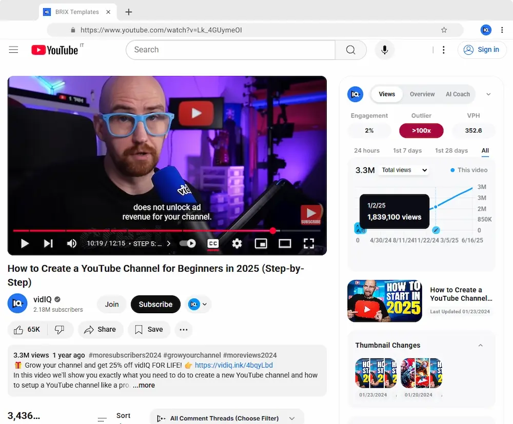 vidIQ Chrome Extension