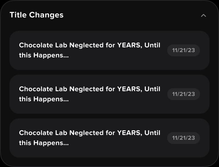 title optimization dashboard