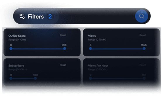 Powerful filters interface