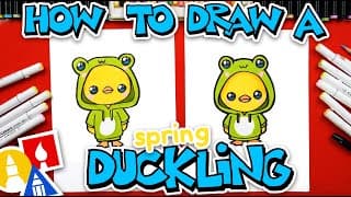 How To Draw A Spring Duckling