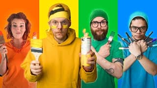 I BATTLE 3 Artists to make Art with Only 1 COLOR!