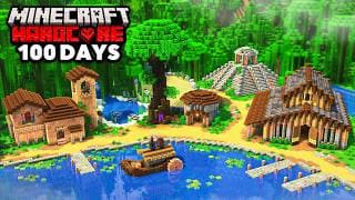 I Survived 100 Days in the Jungle in Hardcore Minecraft!